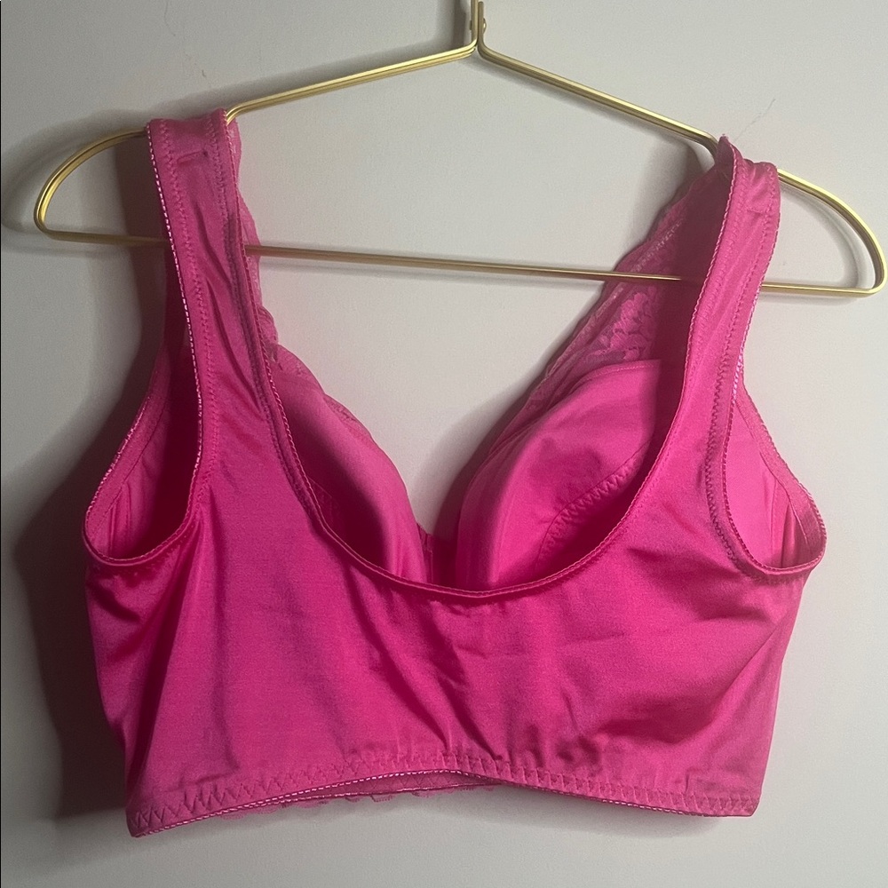 Rhonda Shear Vibrant Pink Lace Bra NWOT XL - Picture 7 of 8